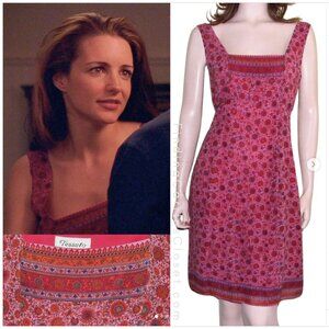 SEX AND THE CITY VINTAGE 90's FLORAL PRINT SUMMER DRESS SIZE 6